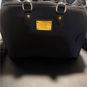 Victoria's Secret Black Handbag with Gold Plaque